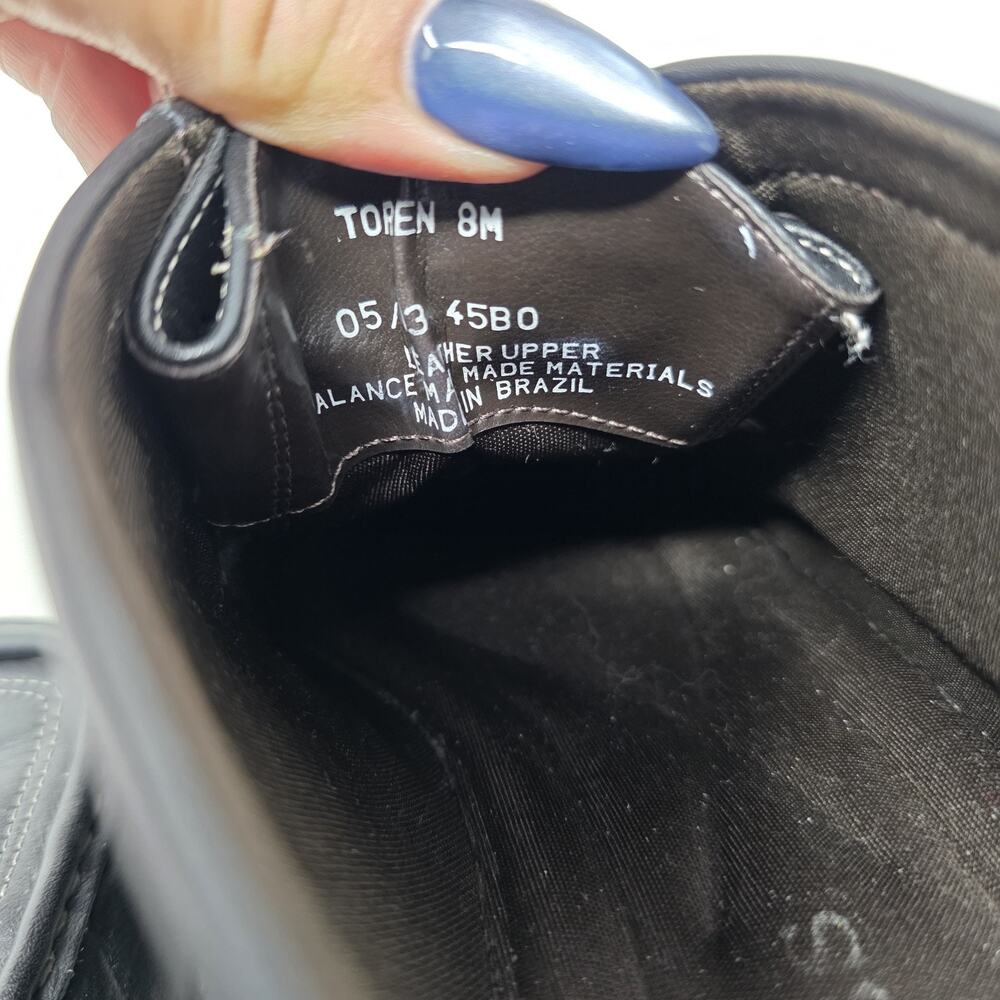 Vintage Bass Womens Toren / Wallabee / Chukka Boot Black Leather Size 8 M - Picture 10 of 12